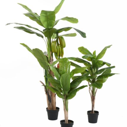 Künstlicher Bananenbaum, ca. 120cm, grün