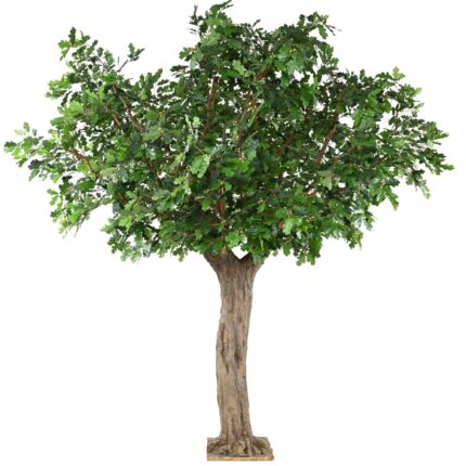 Künstlicher Eichenbaum, ca. 370cm hoch, grün